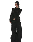 IAMXIAA Cropped Moto Jacket with Asymmetric Zip