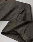 DOINDULGE Asymmetric Overlay Embroidered Wide Leg Pants
