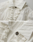 DOINDULGE Ruffled Structured Gothic Shirt