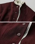 DOINDULGE Structured Panel Stand Collar Jacket