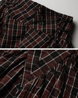 DOINDULGE Textured Check Maxi Skirt