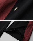 DOINDULGE Low-Rise Contrast Panel Flared Pants