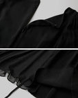 DOINDULGE Flare Sleeve Square Neck Maxi Dress