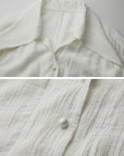DOINDULGE Draped Batwing Sleeve Drawstring Shirt