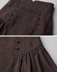 DOINDULGE High-Waist Panelled Gathered Maxi Skirt