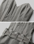 DOINDULGE Corset Wrap Maxi Dress
