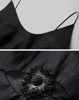 DOINDULGE PU V-Neck Peplum Corset Top