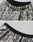 DOINDULGE Beaded Waist Wide Leg Pants