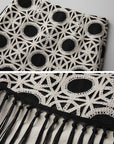 DOINDULGE Crochet Panel Fringe Skirt