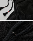 DOINDULGE Draped Tie-Detail Shawl Jacket