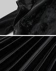 DOINDULGE Deconstructed High-Neck Pleated Dress
