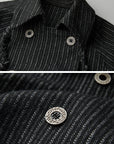 DOINDULGE Deconstructed Herringbone Wool Long Coat