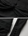 DOINDULGE ゴシックレースパネルフィットウエストマキシドレス