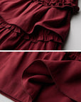 DOINDULGE Layered Ruffle Panel Maxi Skirt