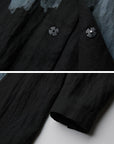 DOINDULGE Asymmetric V-Neck Printed Shirt