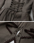 DOINDULGE Victorian Sculpted Waist Mid-Length Jacket