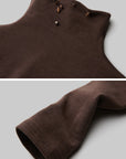 DOINDULGE Beaded Contour High-Neck Top