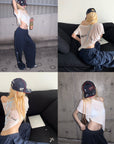 Rase le sol Asymmetric Tee & Halter Bra Set