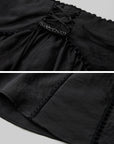 DOINDULGE Reversible Lace-Up Gathered Maxi Skirt