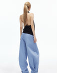 IAMXIAA Adjustable Hem Balloon Wide-Leg Pants