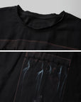 DOINDULGE Oversized Graphic Batwing Sleeve T-Shirt