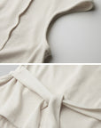 DOINDULGE Mock Neck Button Front Knit Top