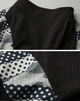 DOINDULGE Asymmetric Ruffle Patchwork Skirt