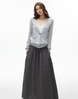 IAMXIAA Cardigan Classique Ajusté à Col V
