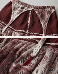 DOINDULGE Deconstructed Lace Panel Maxi Skirt