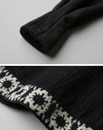 DOINDULGE Embroidered-Trim Fitted High-Neck Jacket