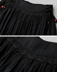 DOINDULGE Layered Ruffle Panel Maxi Skirt