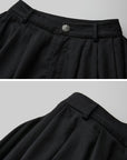 DOINDULGE Oversized Pleated Draped Wide-Leg Pants