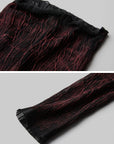 DOINDULGE Sheer Textured Turtleneck Top