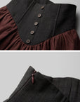 DOINDULGE Corset Waist Bubble Hem Maxi Skirt