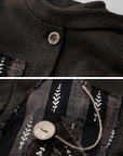 DOINDULGE Patchwork Embroidered Long Coat