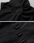 DOINDULGE Avant-Garde Asymmetric Draped Longline Vest