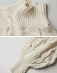 DOINDULGE Braided Void Turtleneck Sweater