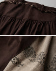 DOINDULGE Layered Asymmetric Skirt with Braided Rope Detail