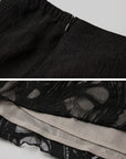 DOINDULGE Detachable Asymmetric Lace Maxi Skirt