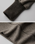 DOINDULGE Contrast-Panel Structured Long Sleeve Top