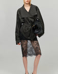 0122stepll Sheer Floral Lace Panel Low Rise Midi Skirt