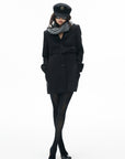 IAMXIAA Structured Waist-Belted Tailored Longline Blazer Coat