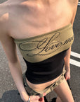 0122stepll Love Me Stretch Tube Top for Dark-Edged Streetwear