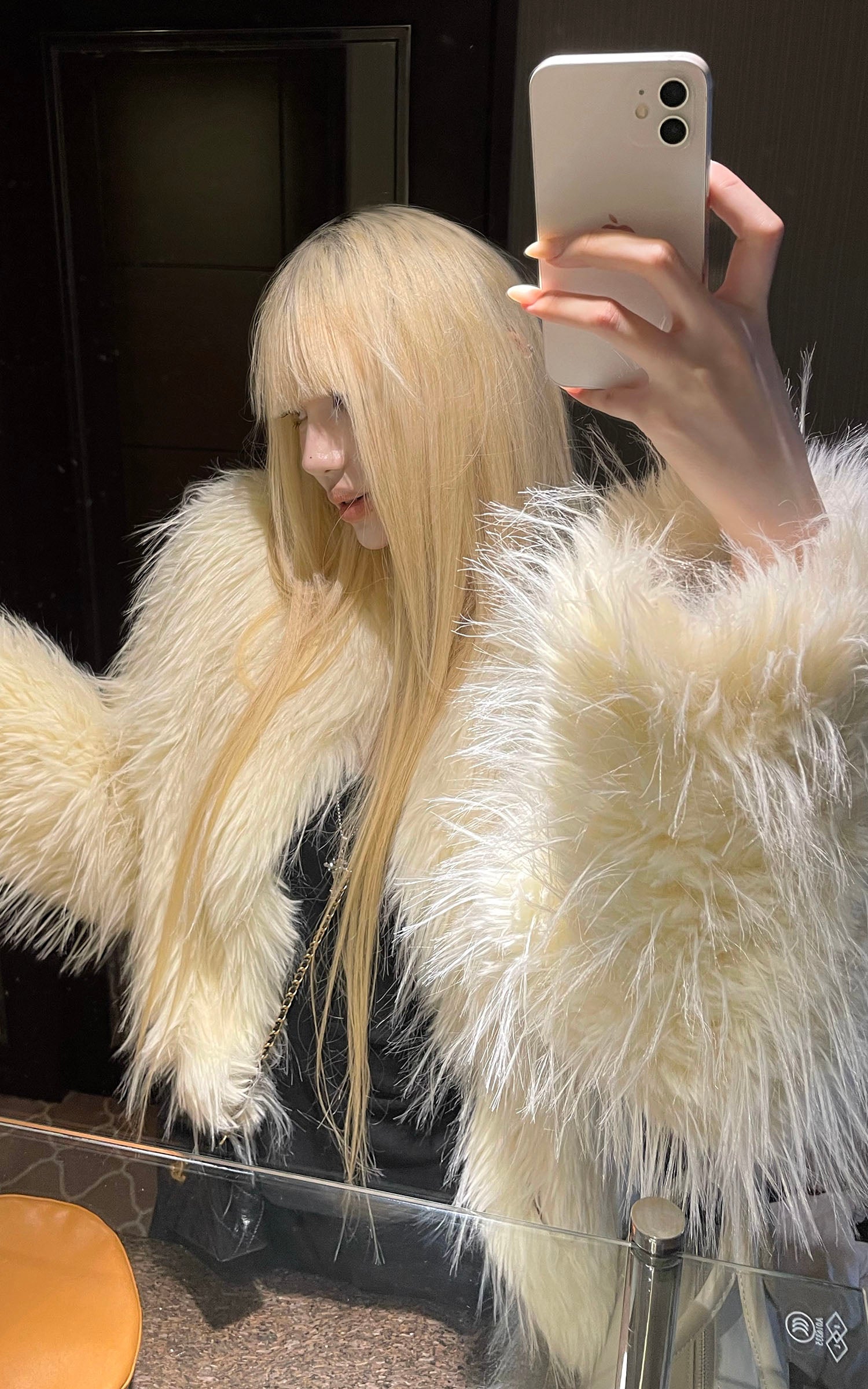 Y2K RASE LE SOL ファージャケット Rase le sol フェイクファー クロップドジャケット – PINKPARKS