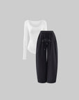 WARDEN EDGE Coordinate Print Relaxed Wide-Leg Pants