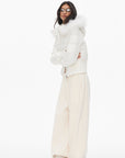 0122stepll Ensemble trois pièces : veste zippée en polaire, t-shirt ajusté et pantalon large