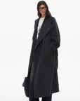0122stepll Oversized Belted Long Wrap Coat