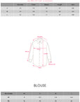 ROVENTE Draped Deep V-Neck Blouse with Tie Collar and Billowy Sleeves