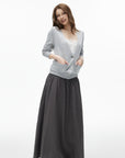 IAMXIAA Cardigan Classique Ajusté à Col V
