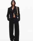 0122stepll High Collar Cropped Military Jacket